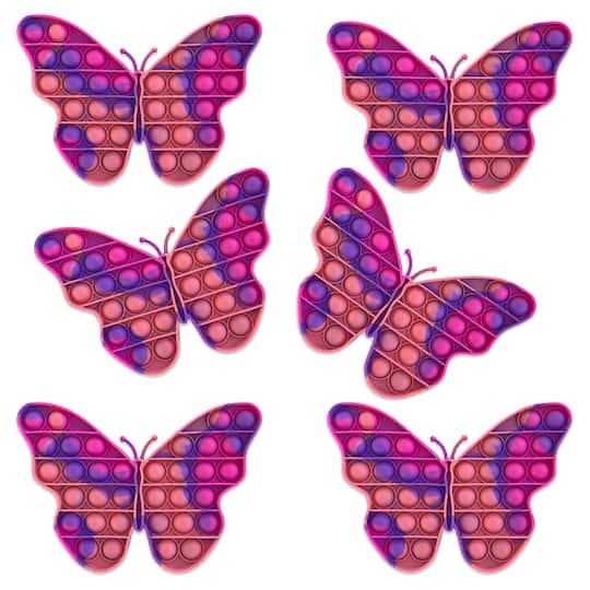 GottaPop Pink Butterfly Pop It Fidget Toy Party Favors, 6ct.
